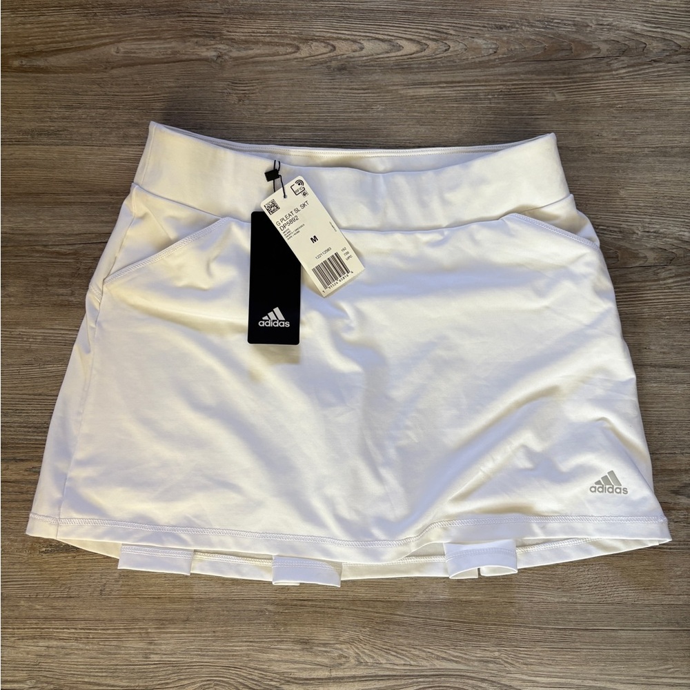 NWT Adidas White Pleated Skirt